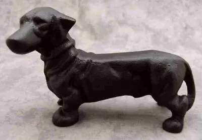 DACHSHUND Cast Iron STATUE DOORSTOP Doxie Weiner Dog Home Garden Decor • $29.99