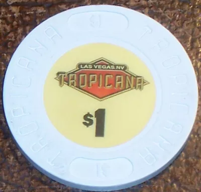 Old $1 TROPICANA Casino Poker Chip Vintage Antique House Mold Las Vegas NV 1992 • $5.99