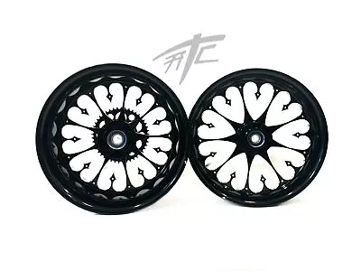 Gsxr Stock Size Black Contrast Cut Stiletto Wheels 01-08 Suzuki Gsxr 1000 • $2599.99