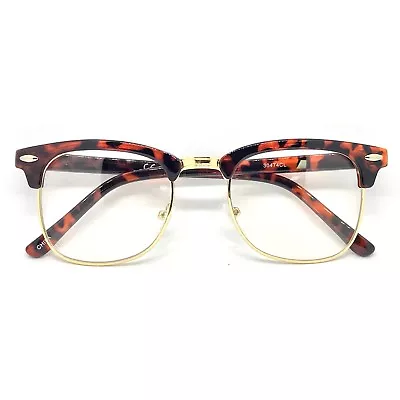 60s Retro Malcolm X Horn Rim Hipster Vintage Glasses Tortoise - Malcom • $16.95