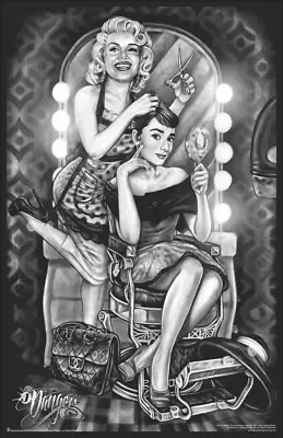 Marilyn & Audrey Barber Shop Mini Poster - Laminated 11.5  X 17.5  • $27.80