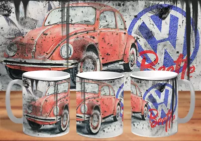 Volkswagen VW Beetle Oil Version Coffee Mug Birthday Gift • $22.99