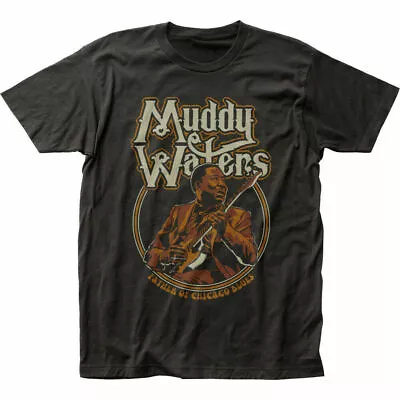 Muddy Waters Father Of Chicago Blues T Shirt Mens Licensed Rock N Roll Tee Black • $18.89