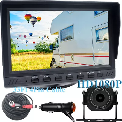 7  Monitor Rear View Backup Camera 4Pin Plug System Fr Semi Box Truck RV Caravan • $49.90