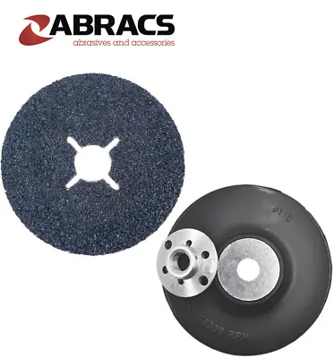 £11.95 • Buy ABRACS® Sanding Disc Fibre Discs - Zirconium - 100, 115, - P24 P36 P60 Grit