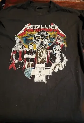 Vintage Metallica Tshirt Rest In Peace Sz Xl Cliff Burton • $300