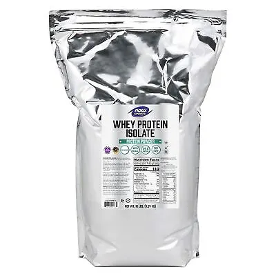 NOW FOODS Whey Protein Isolate Unflavored Powder - 10 Lbs. • $126.25