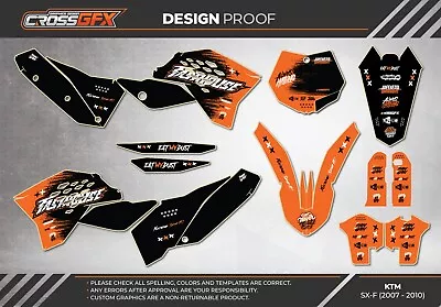 2007 2008 2009 2010 Graphics Kit For KTM SX SXF 125 250 450 525 Decals Stickers • $155