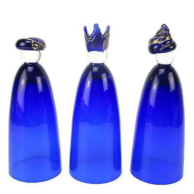 Hadeland Glass Figures HOLY 3 KINGS Lena Hansson Design Gold Dust Norway RARE • £129.83