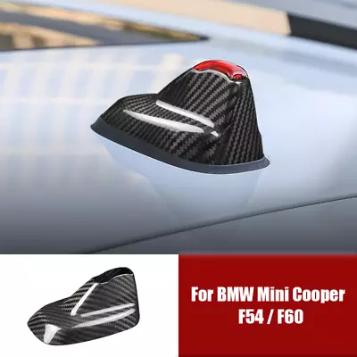 Black Carbon Fiber Car Antenna Roof Trim Cover For BMW Mini Cooper F54 F60 14-21 • $52.50