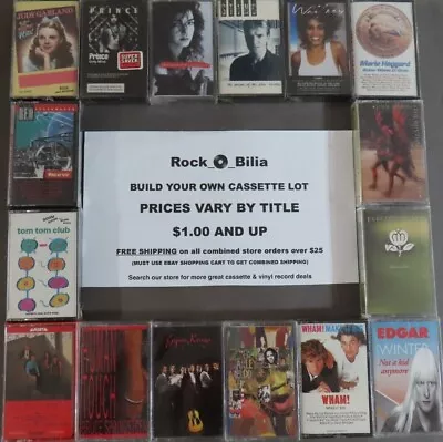 New Sealed Rock Pop R&b Buy $25 Free Ship Build Your Cassette Tape Lot B • $8