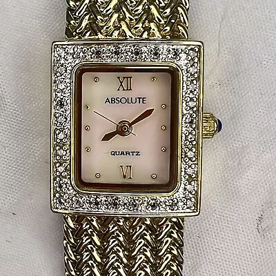 Absolute 17mm Two Tone Women’s Watch With White Mother Of Pearl Dial AB1002 • $20