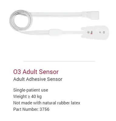 Masimo O3 Sensor RSO2 ADULT -  Ref:3756 -1 PC  - EXP: 2024-10-01  OEM NEW • $89.99