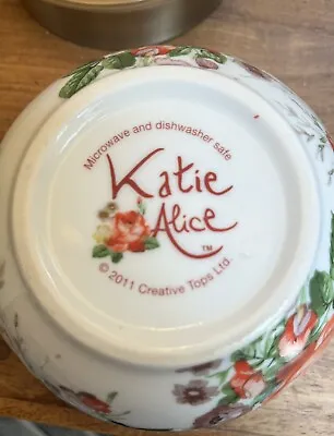 Katie Alice Scarlet Posy Bowl Poppies 700ml Capacity Approx • £11.50