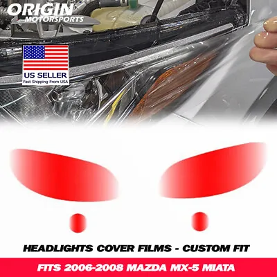 PreCut Headlights Clear Covers Bra Film Kit PPF Fits 2006-2008 MX-5 MIATA • $44.99