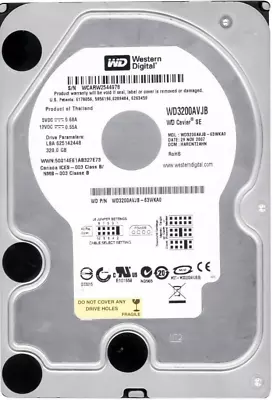 Hard Drive WD Caviar Se 320GB WD3200AVJB 7200U/Min 8MB Ata Ide 3.5'' Inch • £111.23