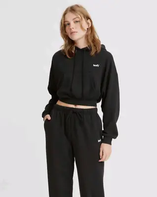 Levi's Women's XS-L Laundry Day Cropped Hoodie Black NWT  • $11.99