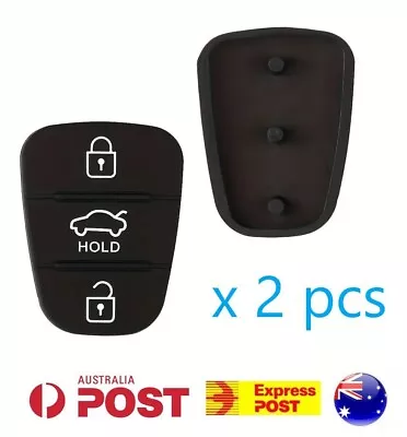 2PC Car Key Replacement Rubber Buttons Hyundai IX35 I30 For Accent For Kia K2 K5 • $8.99