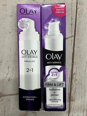 £23.95 • Buy NEW 2x 50ml  Olay Anti-Wrinkle Firm Lift 2-in-1 Moisturiser Anti-Ageing Primer
