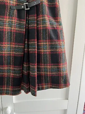 Joe Browns Ladies Skirt Kilt Size 16 Red Tartan Wrap Black Blue  • $24.87