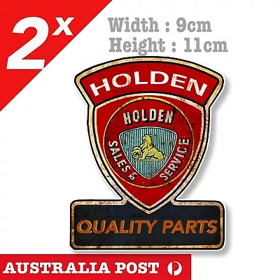 Vintage Holden Quality Parts Garage Sign Rusted Old Dirty Sticker • $7.90