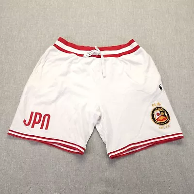 Polo Ralph Lauren Sweatshorts Men Large White World Cup Soccer Japan Nippon Koku • $68.88