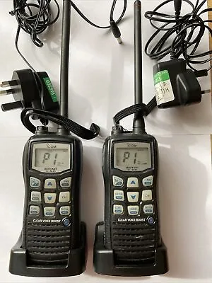 2+Icom VHF Radio Buoyant IC-M35 With Private Channel • £195