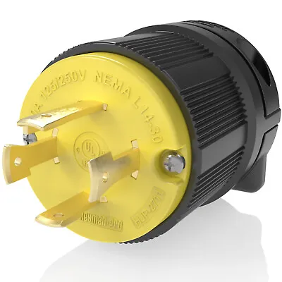 Male L14-30p 220 Power Cord End 4-prong Twist Lock Generator Plug 30a 125/250v • $15.97