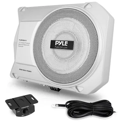 Pyle 10” 900 Watts Low-Profile Active Amplified Marine-Waterproof Subwoofer • $175.34