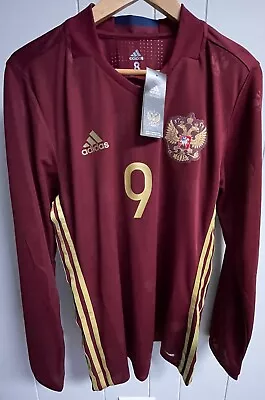 2014/15 Russia National Team Home Adidas Shirt Ls (l) |  Aleksandr Kokorin #9 • $119.99