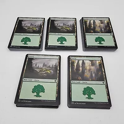 100 Magic The Gathering FOREST ONLY Basic Land Cards Lot - MTG FTG • $9.99