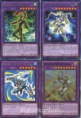 Yugioh Masked HERO Koga + Dian + Blast + Vapor Set • $3.95