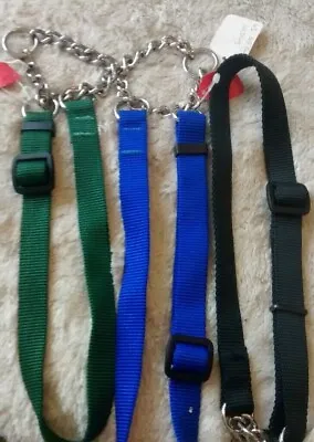 HERM SPRENGER HALF CHAIN CHOKE DOG COLLARS 45-65cm Neck LARGE BLACK • £5.99