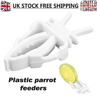 5Pcs Cuttlefish Holder Cuttlebone Food Fruit Treat Clip For Birds Cage Supplies • £6.65