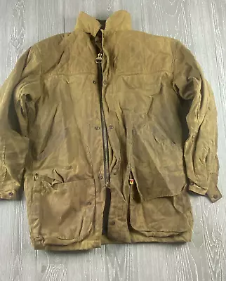 Kakadu Traders Australia  Mens Tan Workcoat Size Small Waxed Canvas Brown Jacket • $39.50