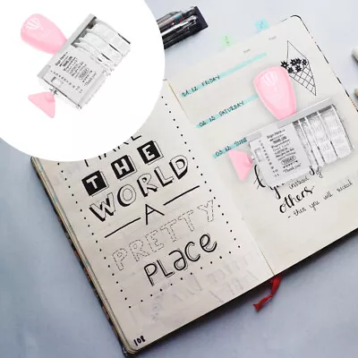  Pink Plastic Seal Date Stamper Self Inking DIY Rollers Knob • £7.19
