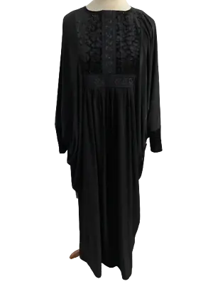 £16.10 • Buy *NEW* B22 Ladies Butterfly Abaya/Jilbab/Maxi Dress Floral Velvet Black Sz 52-58