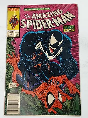 Amazing Spider-Man 316 NEWSSTAND 3rd App Venom 1st Full Cover App McFarlane 1989 • $99.99