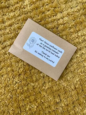 £2.98 • Buy 10 X SUNFLOWER SEED PARTY FILLED FAVOURS Adult Child Alt Bags ECO GROW Birthday