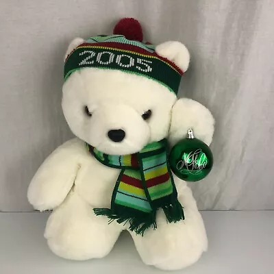 2005 Marshall Fields Santabear Teddy Bear W/ Ornament Stuffed Animal Plush Toy • $19.99