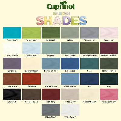 Cuprinol Garden Shades 2.5L Paint - Furniture Sheds Fences - All Colours • £26.99