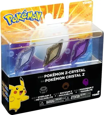 $37.99 • Buy Pokemon Z-Ring Steelium Z, Rockium Z & Poisonium Z Crystal 3-Pack