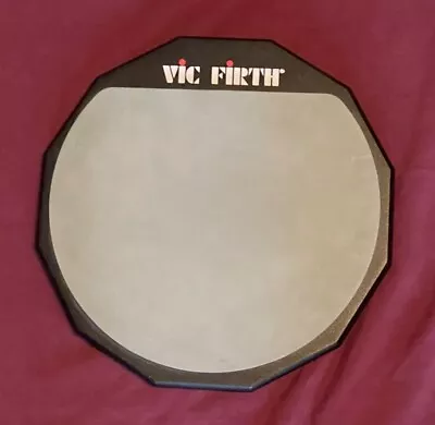 Vic Firth Single Sided Snare Drum Pad 12  Rubber Gray (Barely Used) • $40