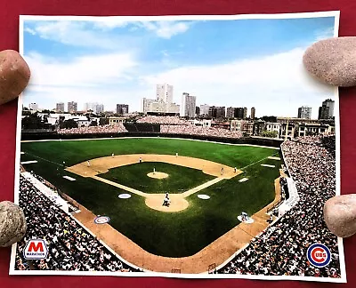 Vintage WRIGLEY FIELD Home Of CHICAGO CUBS   Marathon Oil  20 X 16 Poster • $6