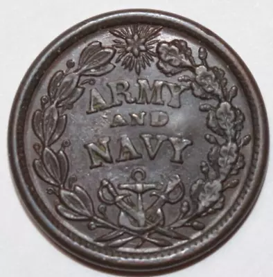 1863 CWT 223/328 Army Navy Civil War Token  Shall By Preserved  # 0132 • $18.99