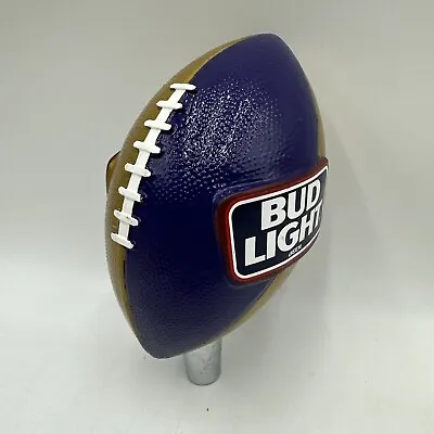 Vintage Bar Bud Light Beer Football Tap Handle Purple Gold Vikings Style Mancave • $29.39