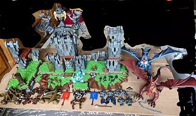 2004 Mega Bloks Dragons Warriors Fortress 9890 99% Complete -missing 1 Fig 1 Pc • $45