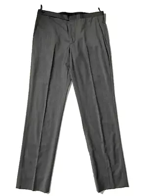 New PRADA Mens Grey Wool Slim PantTrousers Sz IT 48 US 32 Made Italy • $199