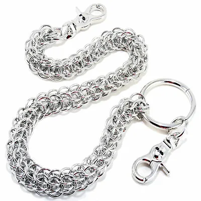 DK Heavy Monster Rope Biker Trucker Key Jean Wallet Chain (26 ) Silver CS05 • $39.99