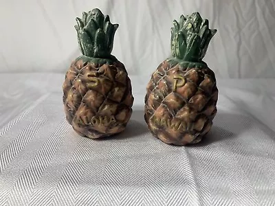 Vtg Victoria Ceramics Salt And Pepper Shakers Aloha Hawaii Pineapple • $12